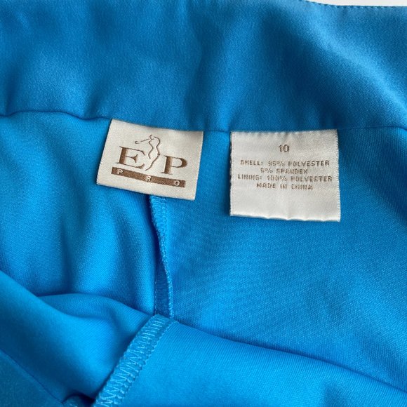 EP Pro Golf Stretch Skort Royal Blue Side Zip Slit Pocket Size 10 - Picture 5 of 8
